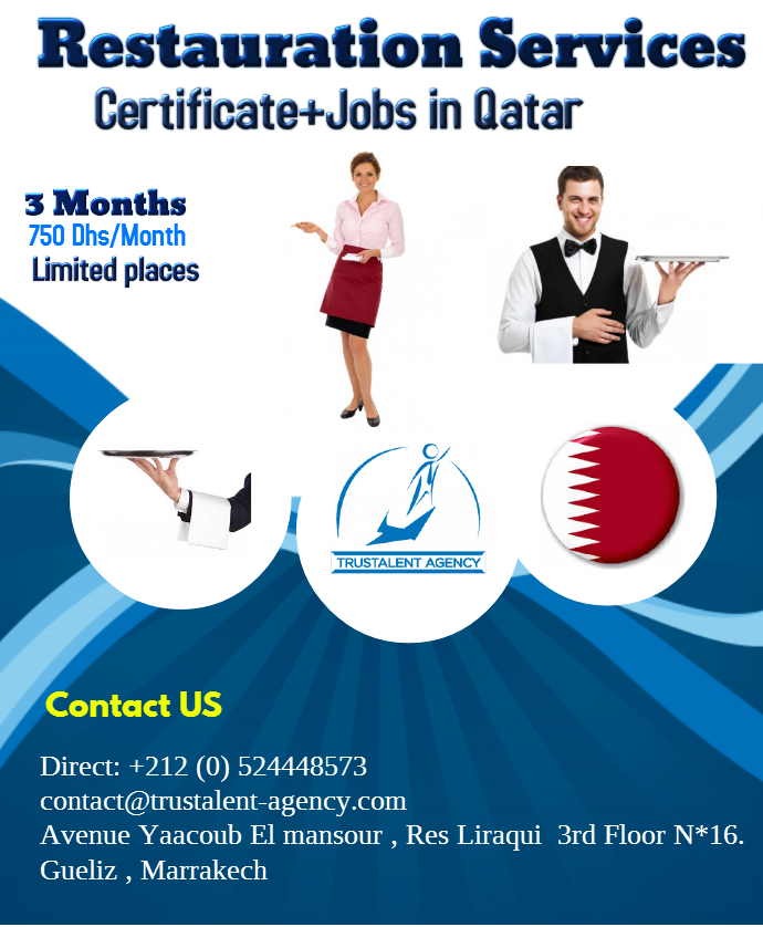 Restauration services certificats et jobs in QATAR