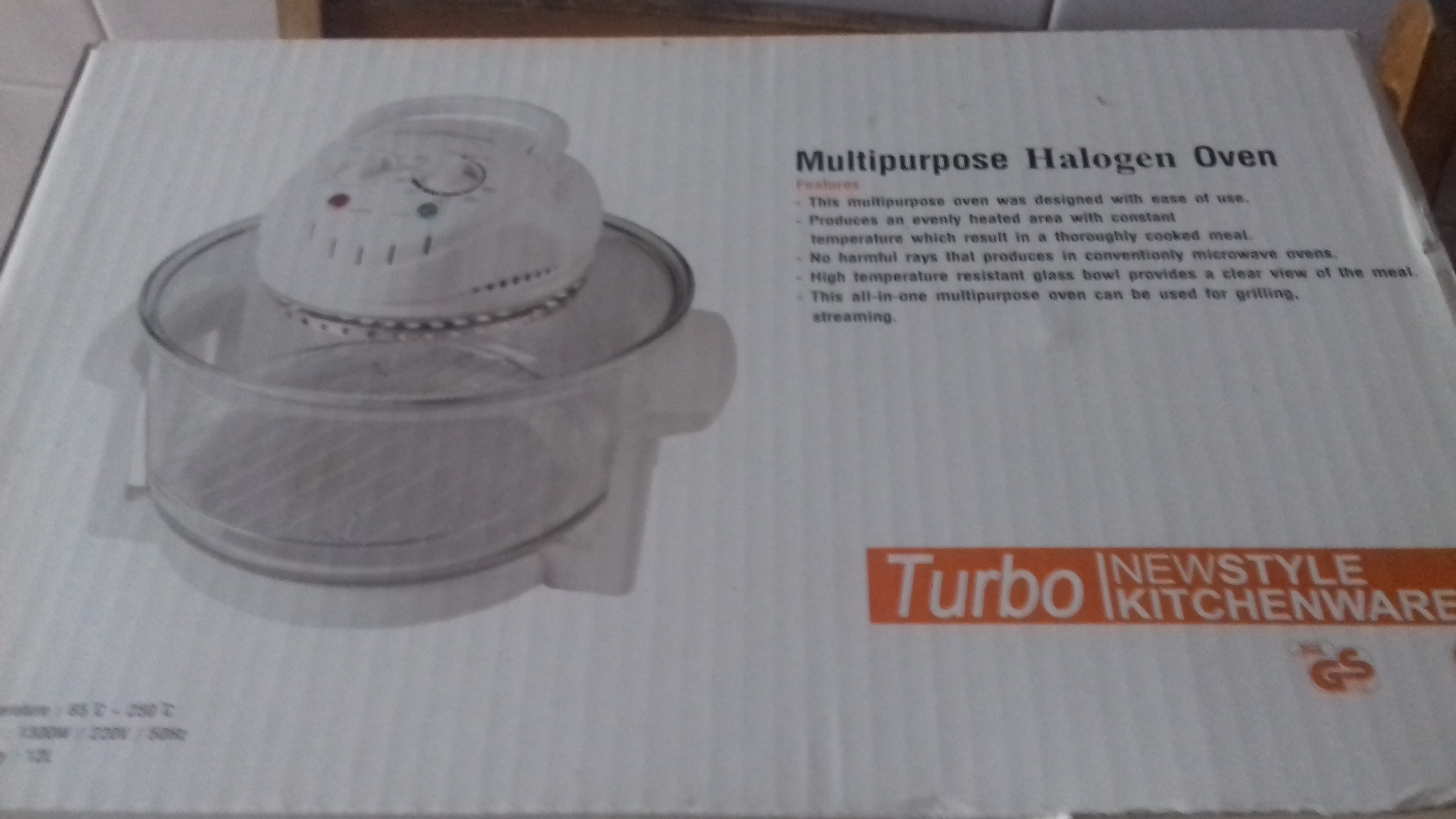 Four halogen oven