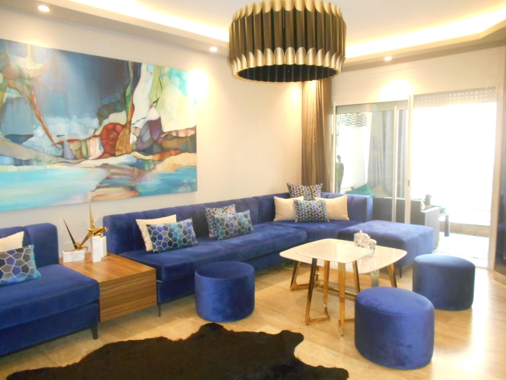 Moderne appartement meublé en location à Rabat Hay riad