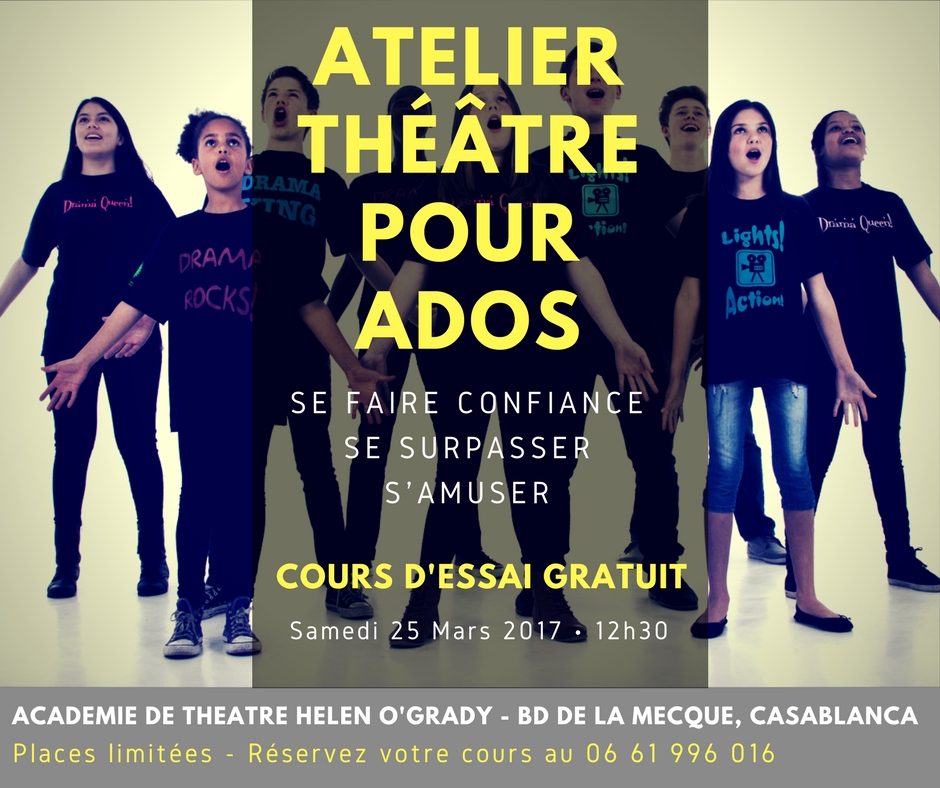 Cours de théâtre pour adolescents