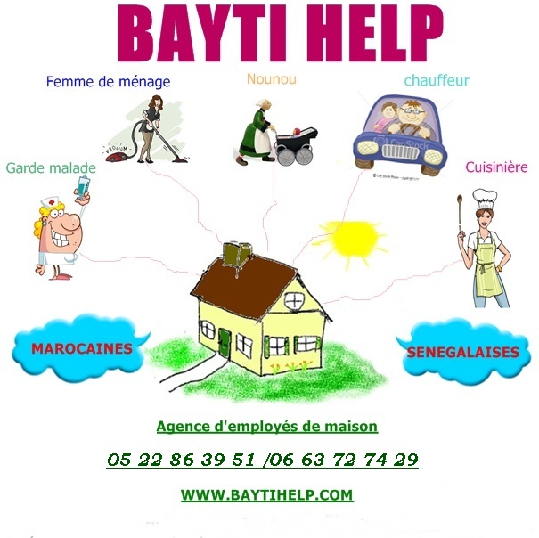 nounous et femme de ménage chez bayti help