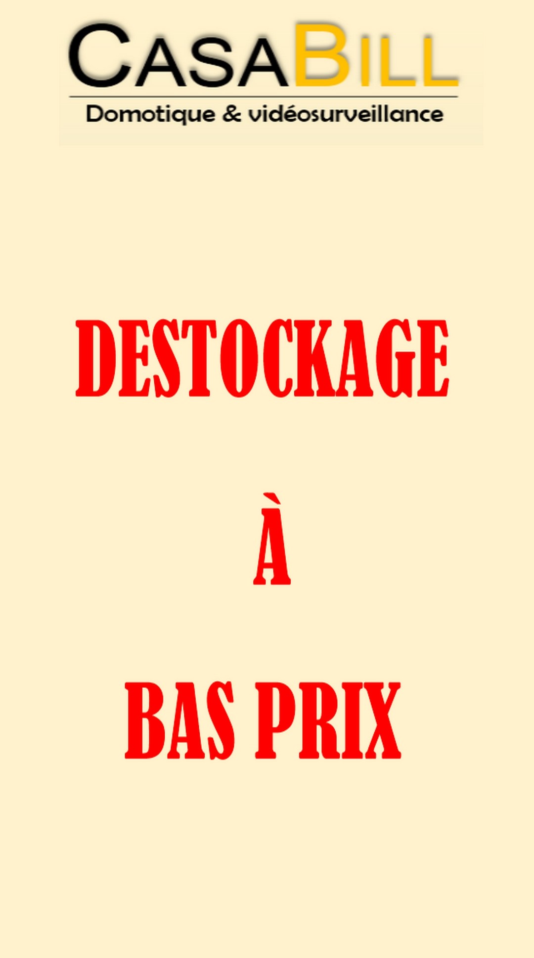 DESTOCKAGE TOTAL DE CAMERAS DE SURVEILLANCE ET DVR