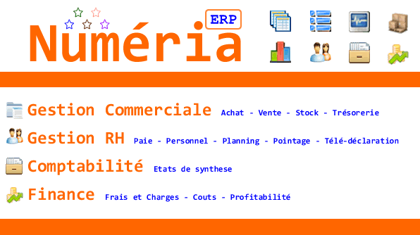 Numéria ERP - Logiciel pour la gestion entreprise