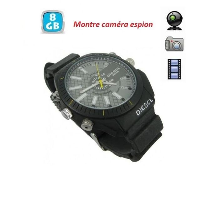 Montre caméra espion Full HD 1080p vision nocturne