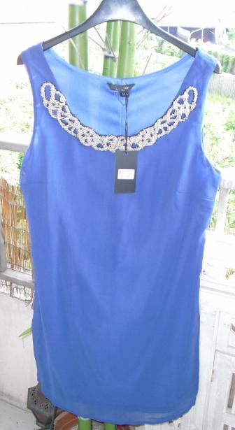 Jolie Robe Bleue Royal Strass NEW LOOK - M - NEUVE