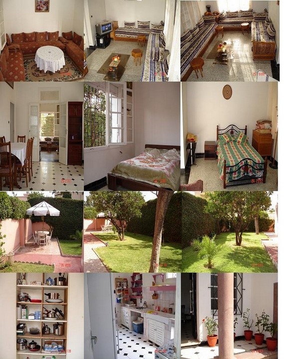 Location vacance casablanca Maroc villa meublée à 1200 dhs (120 euros)  / nuit