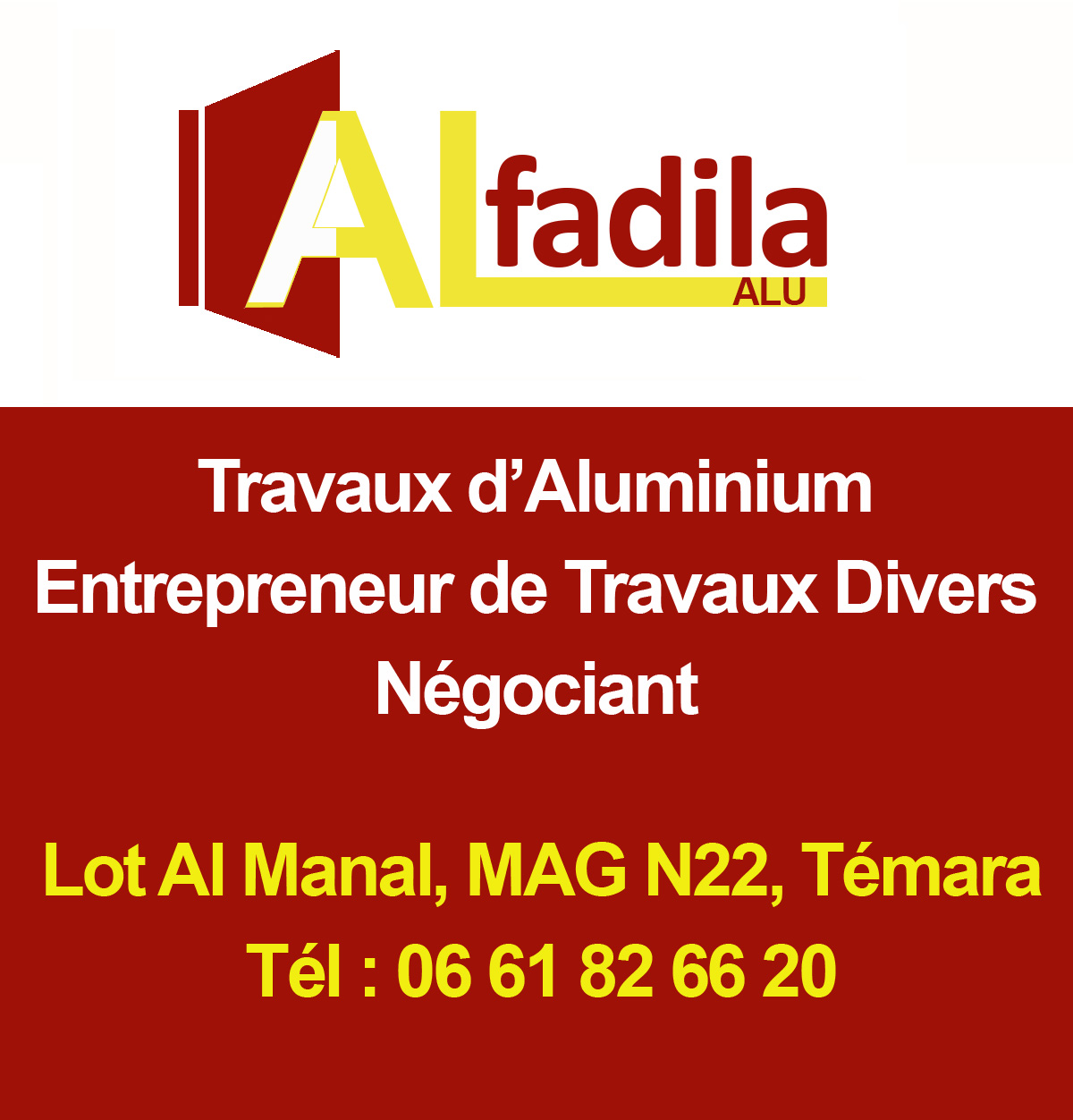 Menuiserie d'aluminium, inox et verre trempé et installation stores