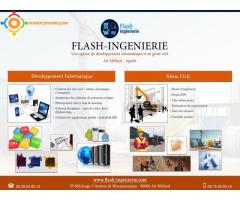 FLASH INGENIERIE : site web, Ecommerce