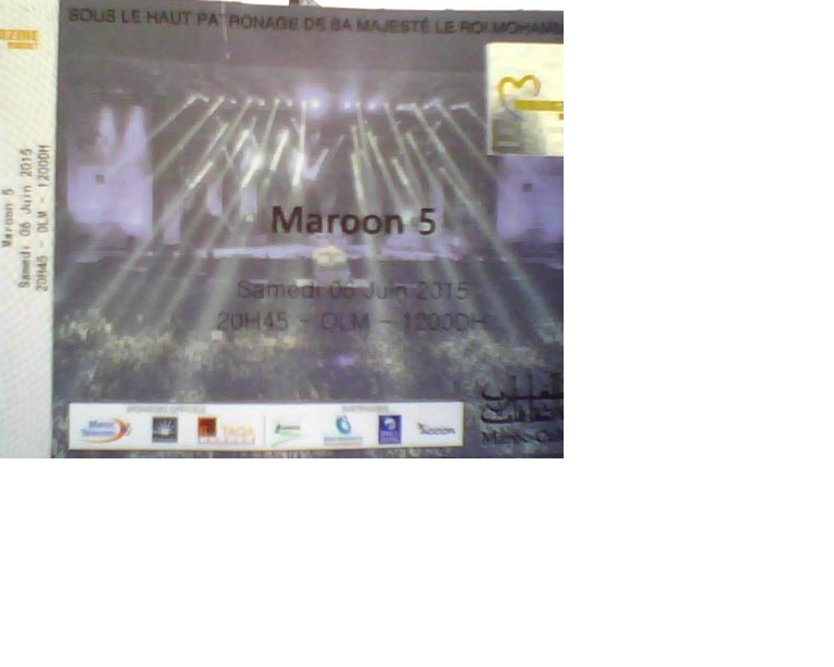 des Tickets Mawazine pour Maroon 5