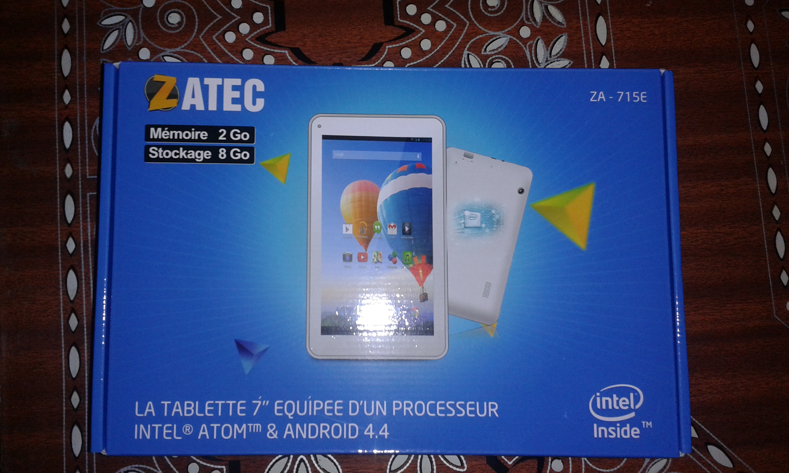 Tablette Zatec 2Cam-8GA(MEMORY)-2go.(RAM)