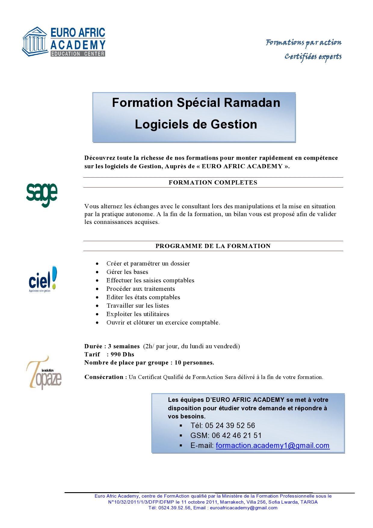 Formation Spécial Ramadan