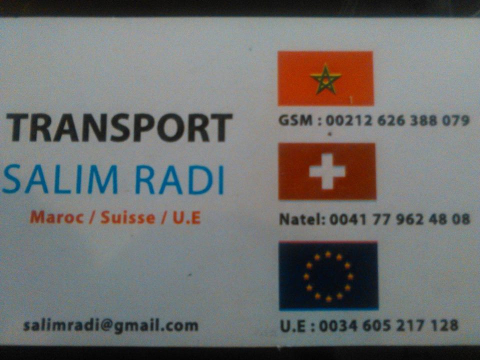 Transport Déménagements suisse /France/Espagne/Maroc/ Europe