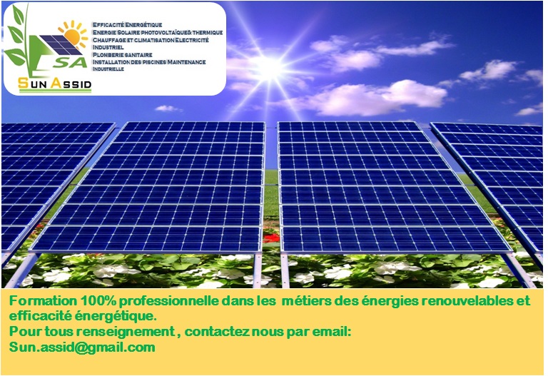 Formation professionnelle en énergie solaire