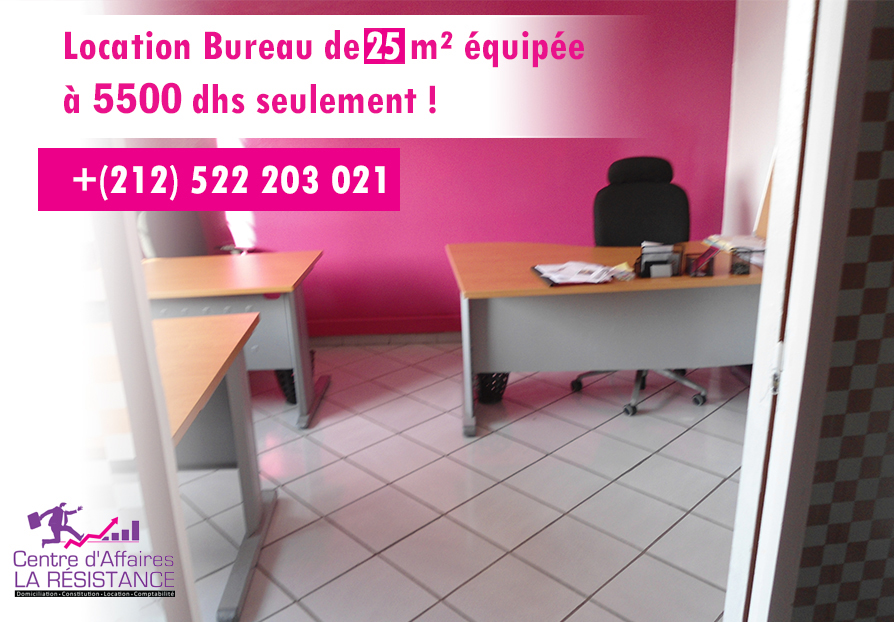 Bureau de 25m² bien agencé sur 2 mars