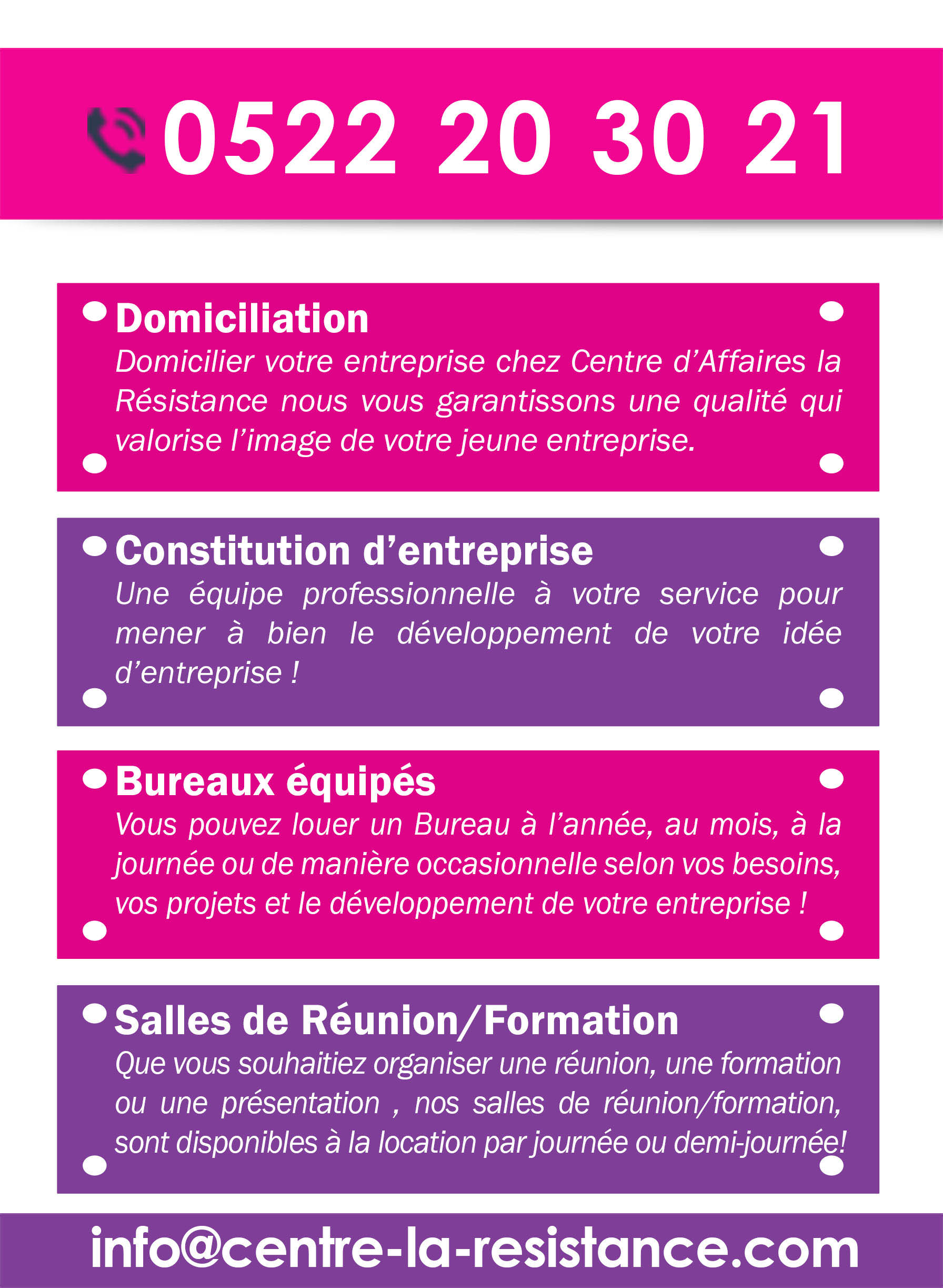 Constitution & Domiciliation de sociétés