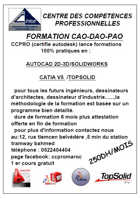 formation autocad,solidworks,catia,topsolid