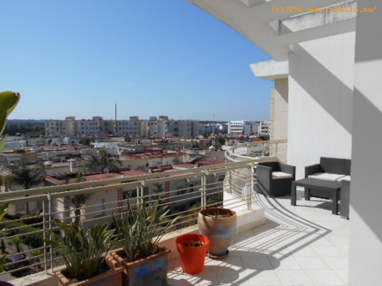 Préstigieux appartement avec terrasse en location à rabat hay riad