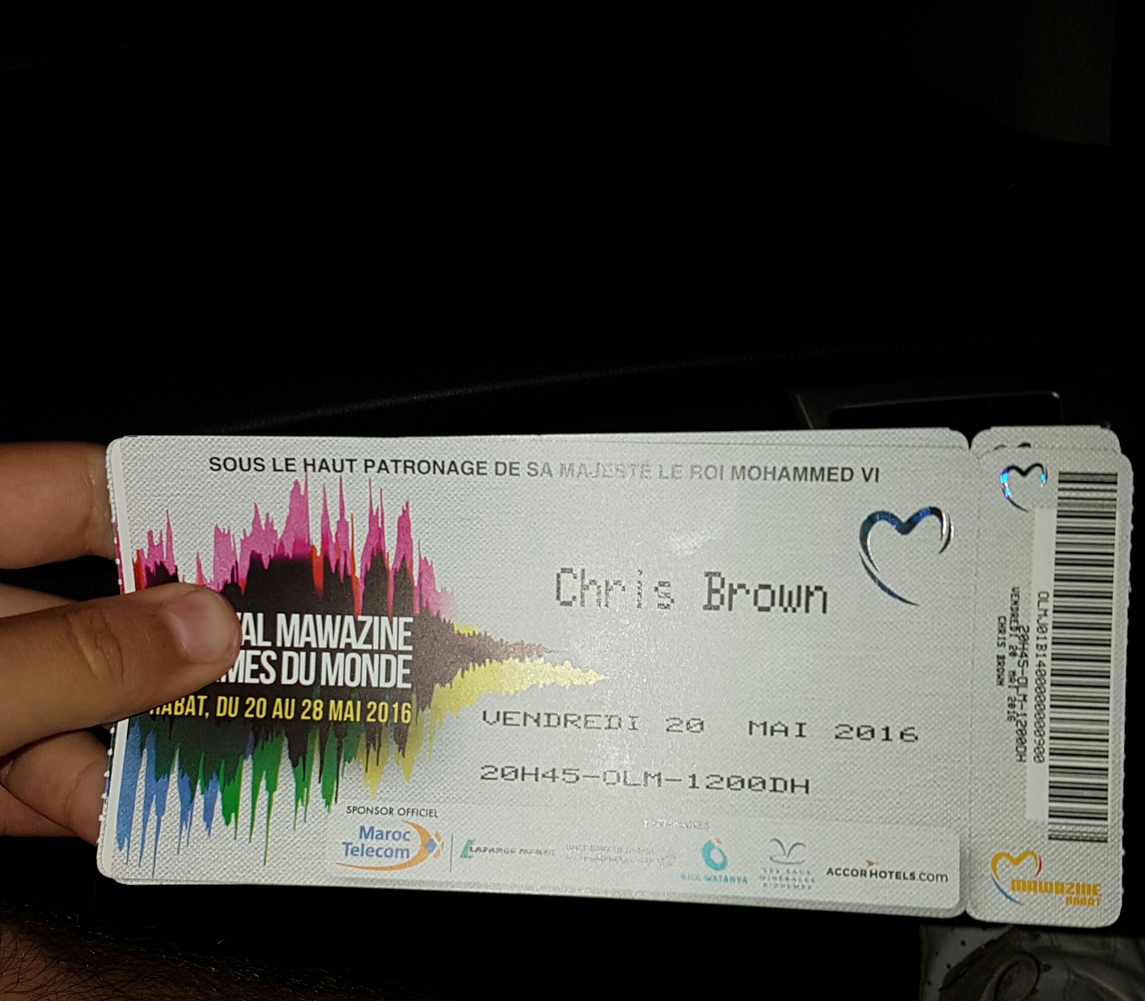 Ticket pour chris Brown