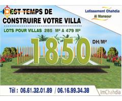 Lots de terrain pour villas à Meknès: Opportunité à saisir