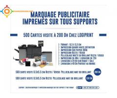 500 cartes visite 8.5x5.5cm Conception gratuite  divers